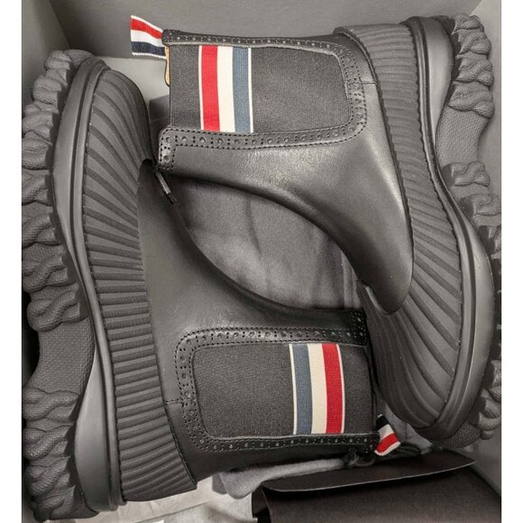 Thom Browne Men’s Chelsea Duck Leather Boot Black US6 MFB190B main image 12
